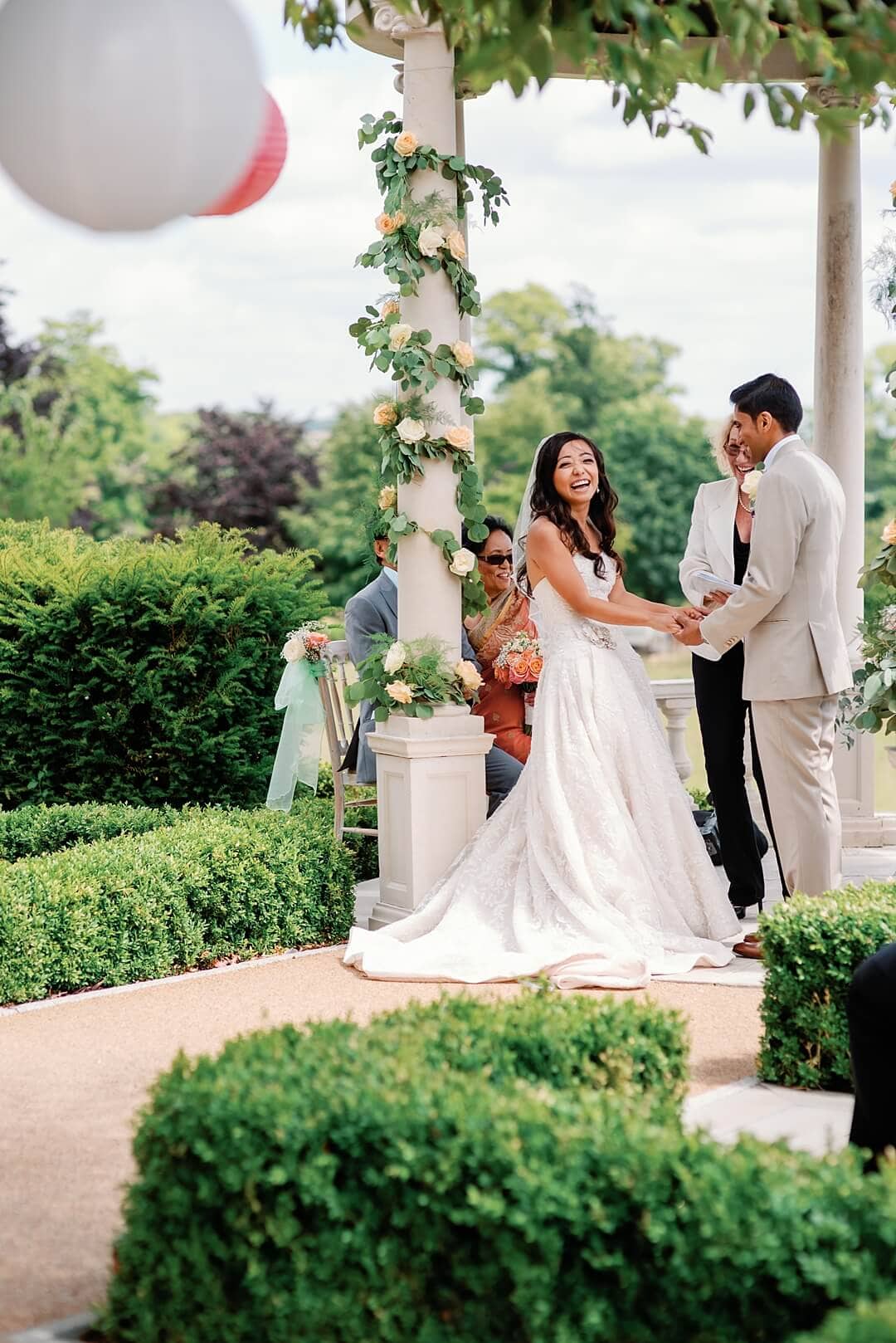 happy bride at froyle park