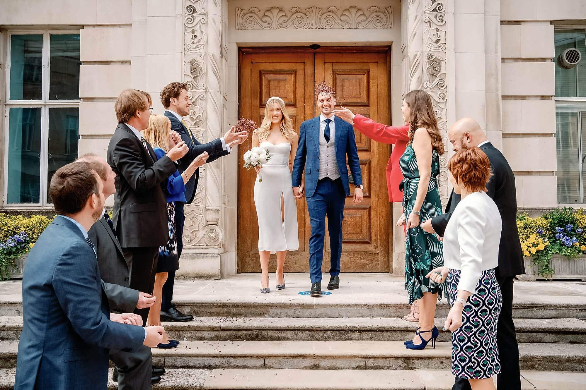 Confetti at Wandsworth Town Hall Wedding Photography