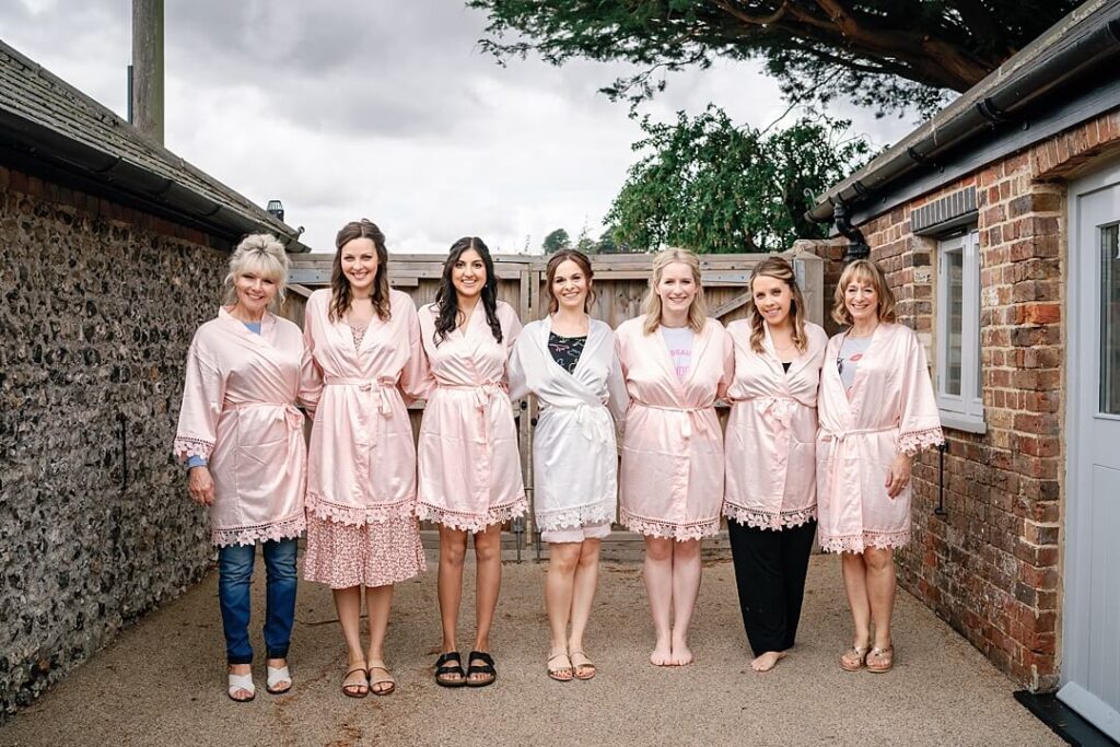 bride and bridesmaids at Farbridge