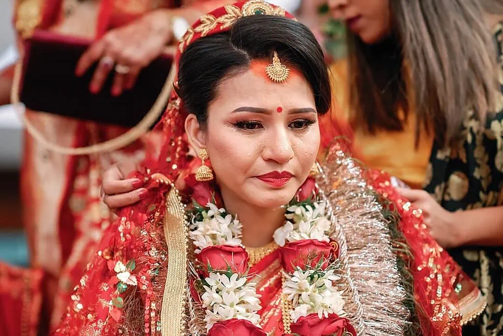 emotional bride in nepal