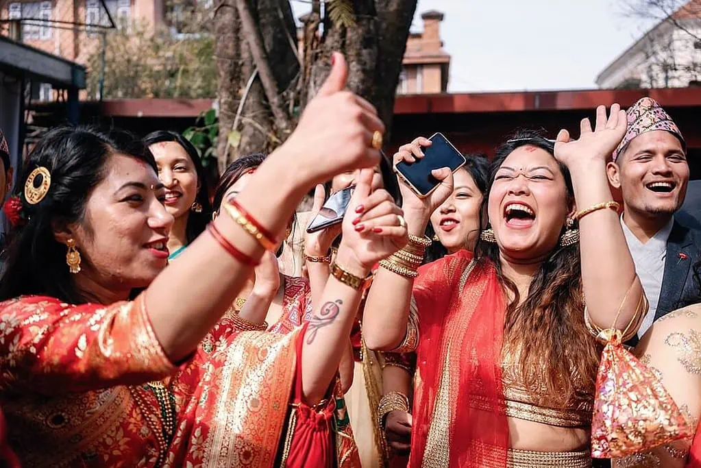 guests having fun in nepal