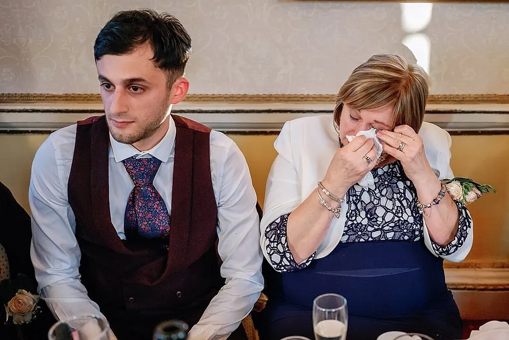 emotional mother of the groom