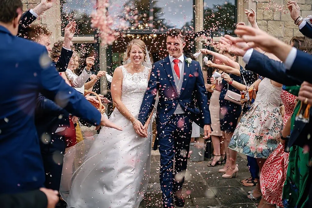 confetti exit at Old Down Manor