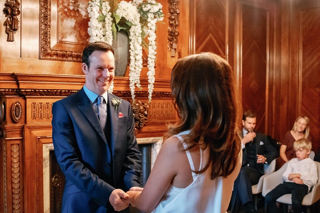 Wedding ceremony at The Old Marylebone Town Hall Wedding Photography