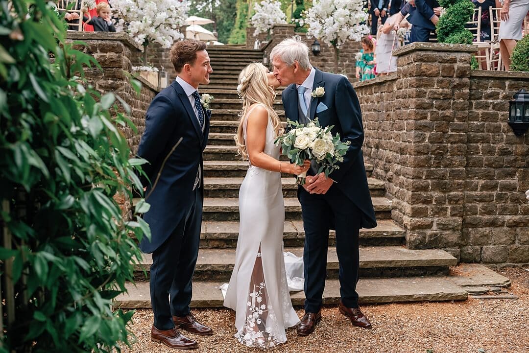 bride and father of the bride at Pennyhill Park
