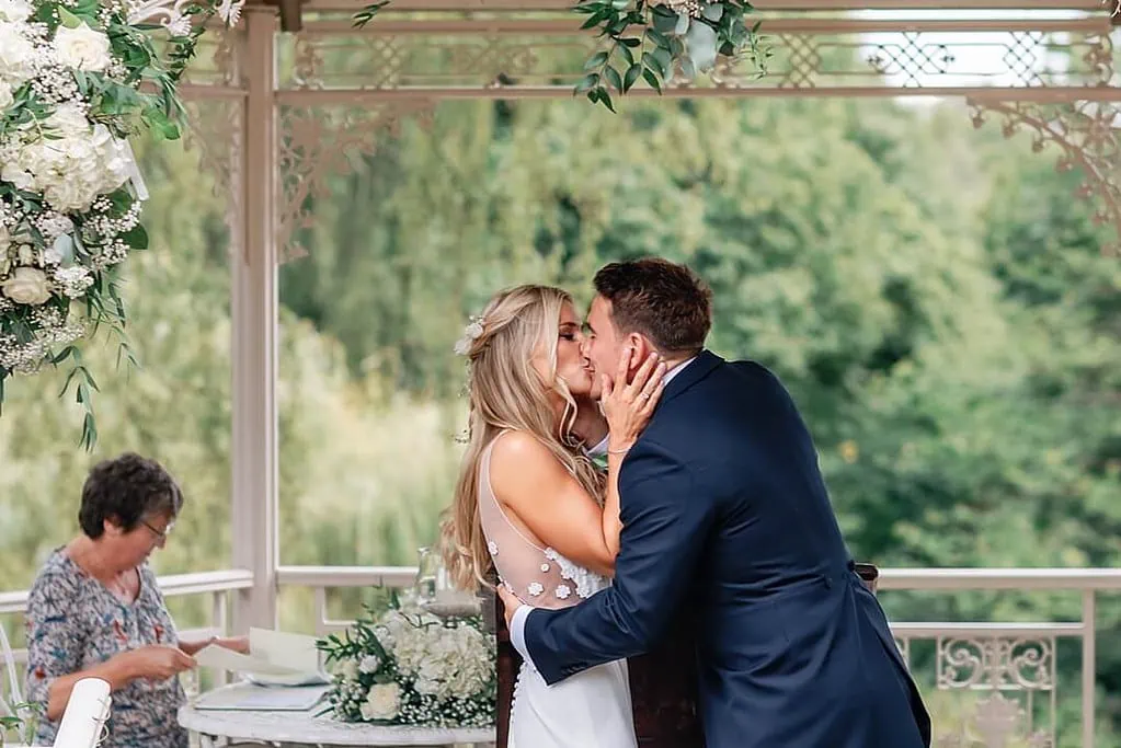 The first kiss at Pennyhill Park