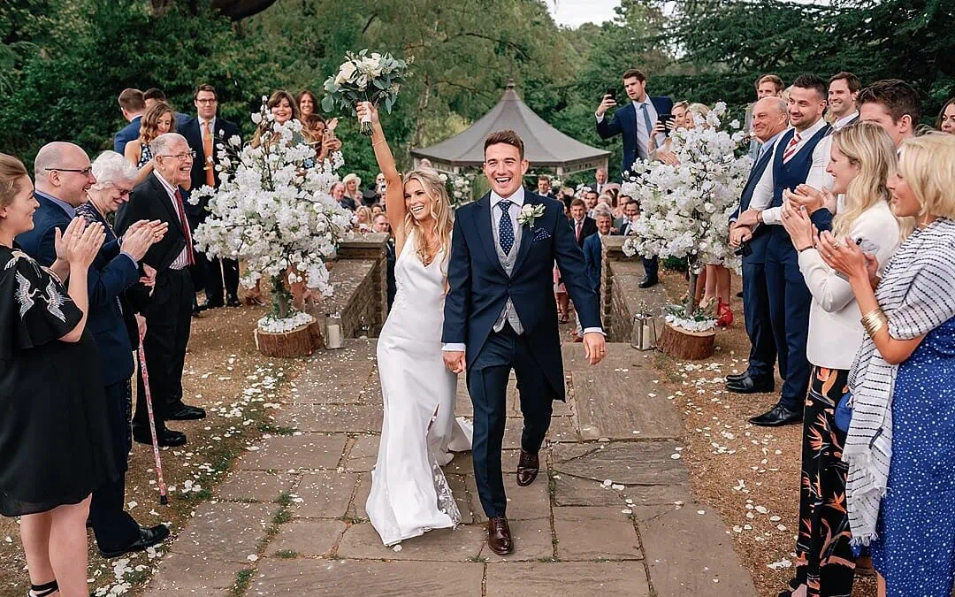 happy couple at Pennyhill Park