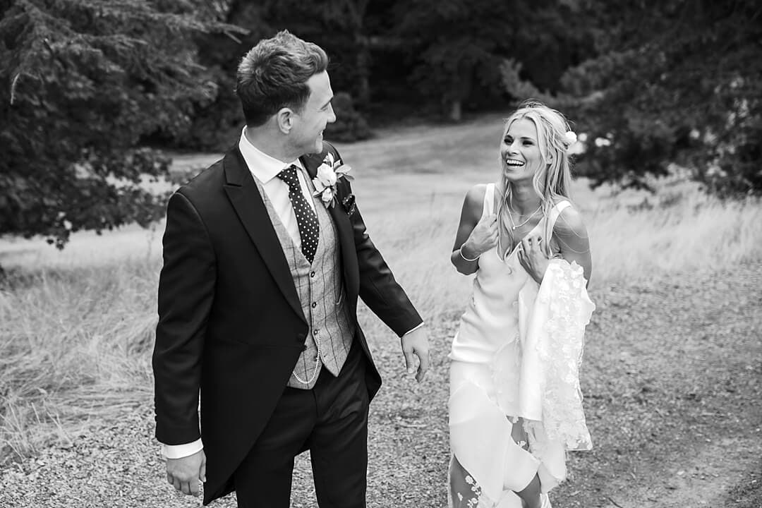 bride and groom at Pennyhill Park