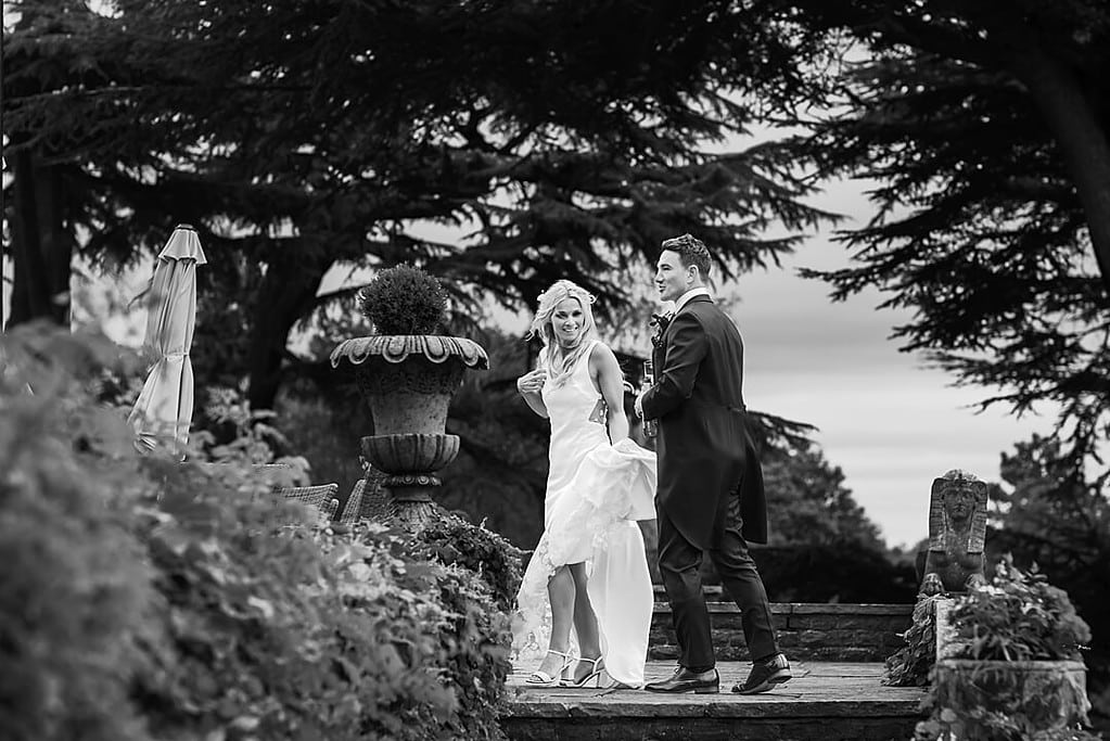 bride and groom fun at pennyhill