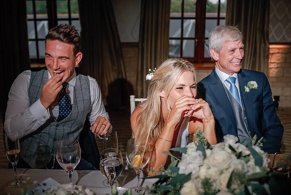 reactions of couple at Pennyhill Park