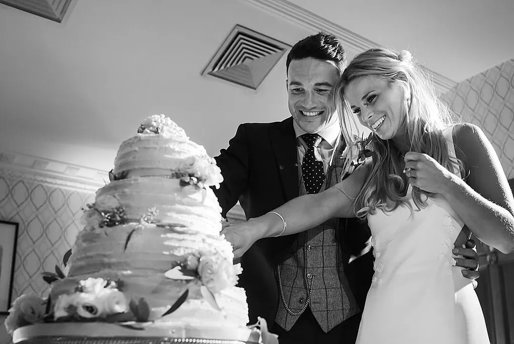 cake cut at Pennyhill Park