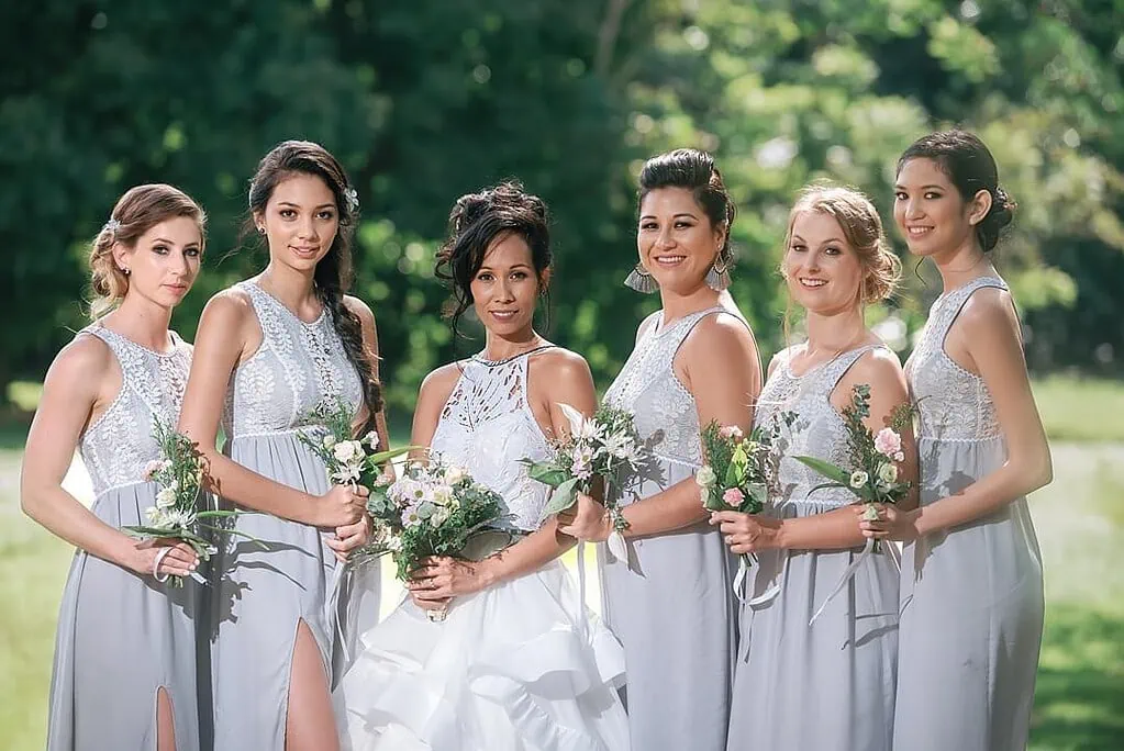 Bridal Group Photograph in Moorea