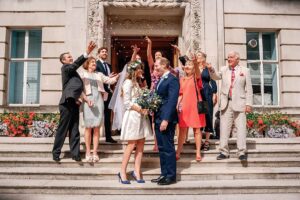 Confetti at Wandsworth Town Hall