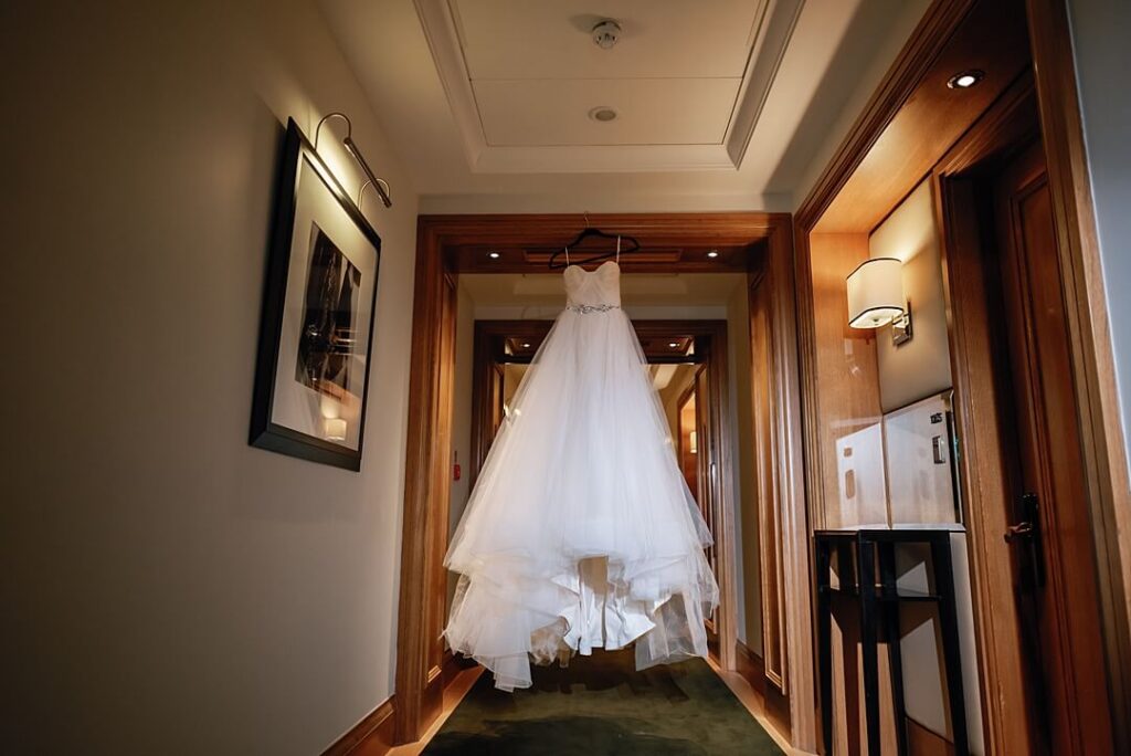 The wedding dress at the Corinthia Hotel