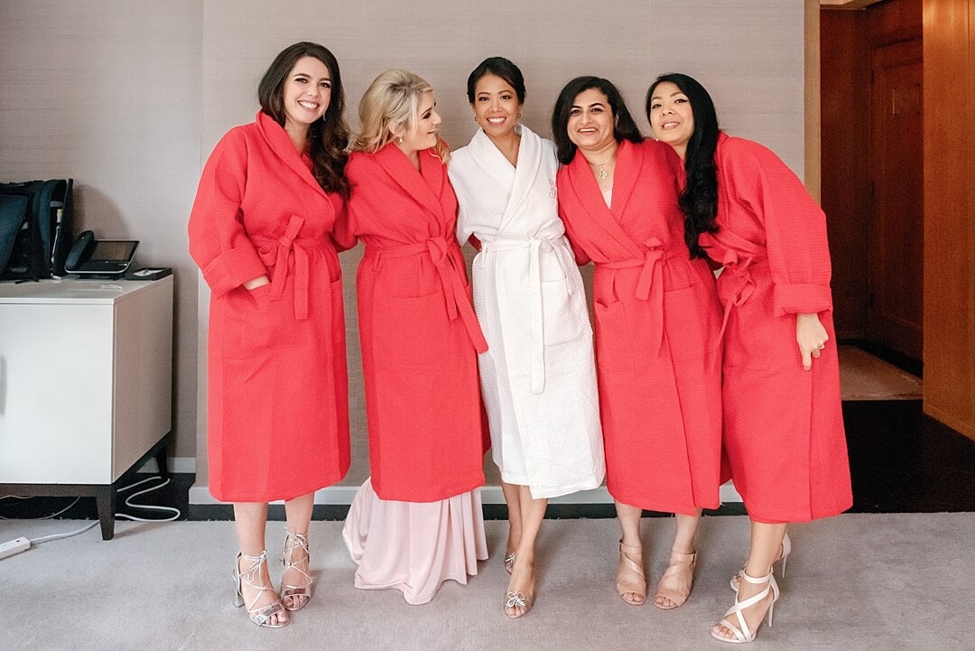 the bride and bridesmaids at Corinthia Hotel Wedding Photographer