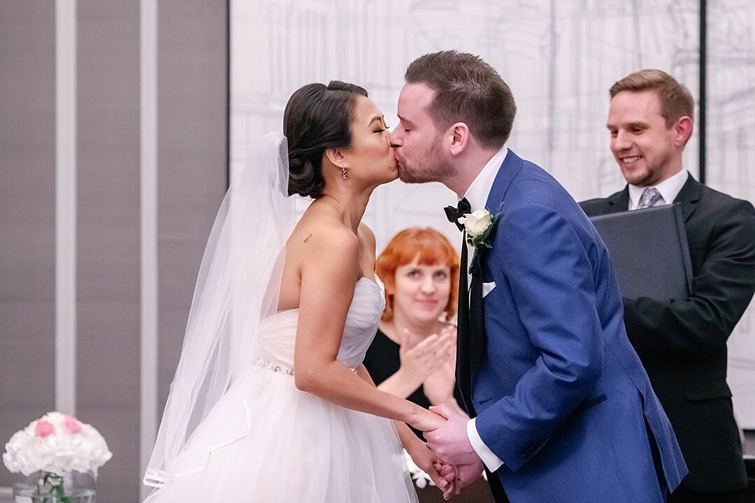 The first kiss in The Courtyard London Corinthia Hotel