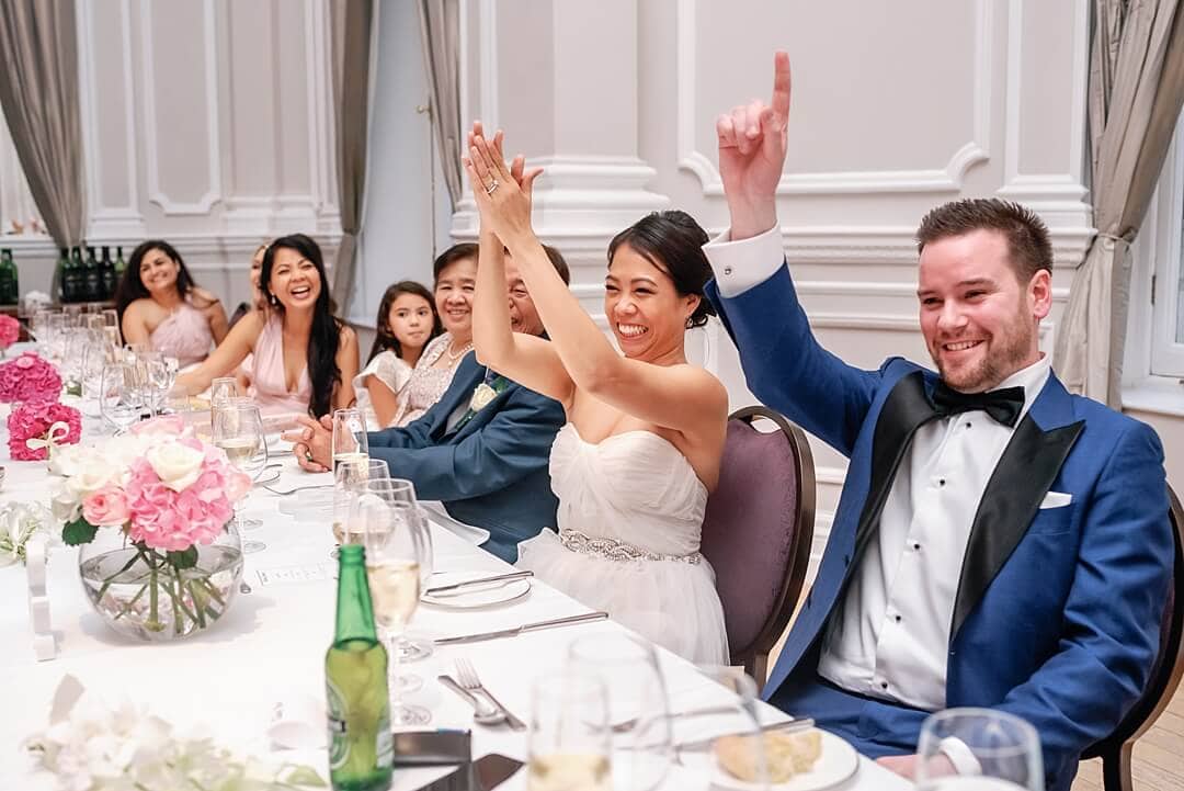 fun moments in the Ballroom Corinthia Hotel Wedding