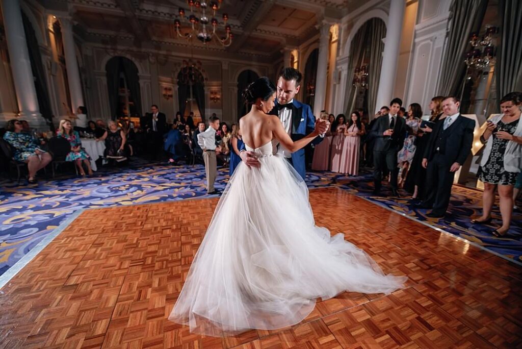 The first dance at in The Ballroom at The Corinthia Hotel London