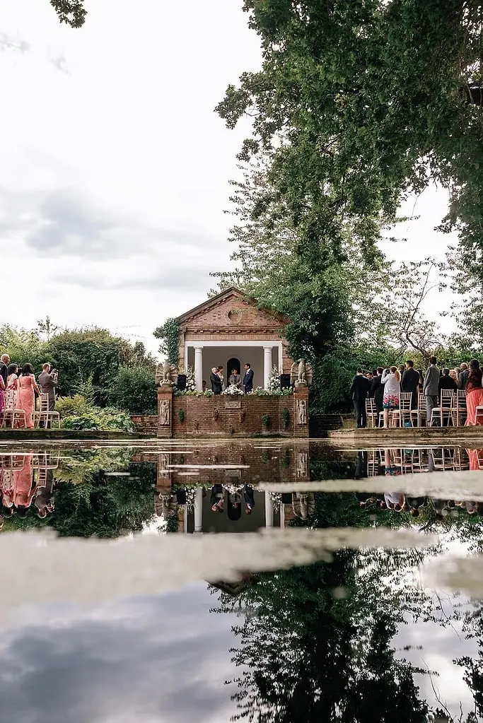the wedding ceremony at Micklefield Hall