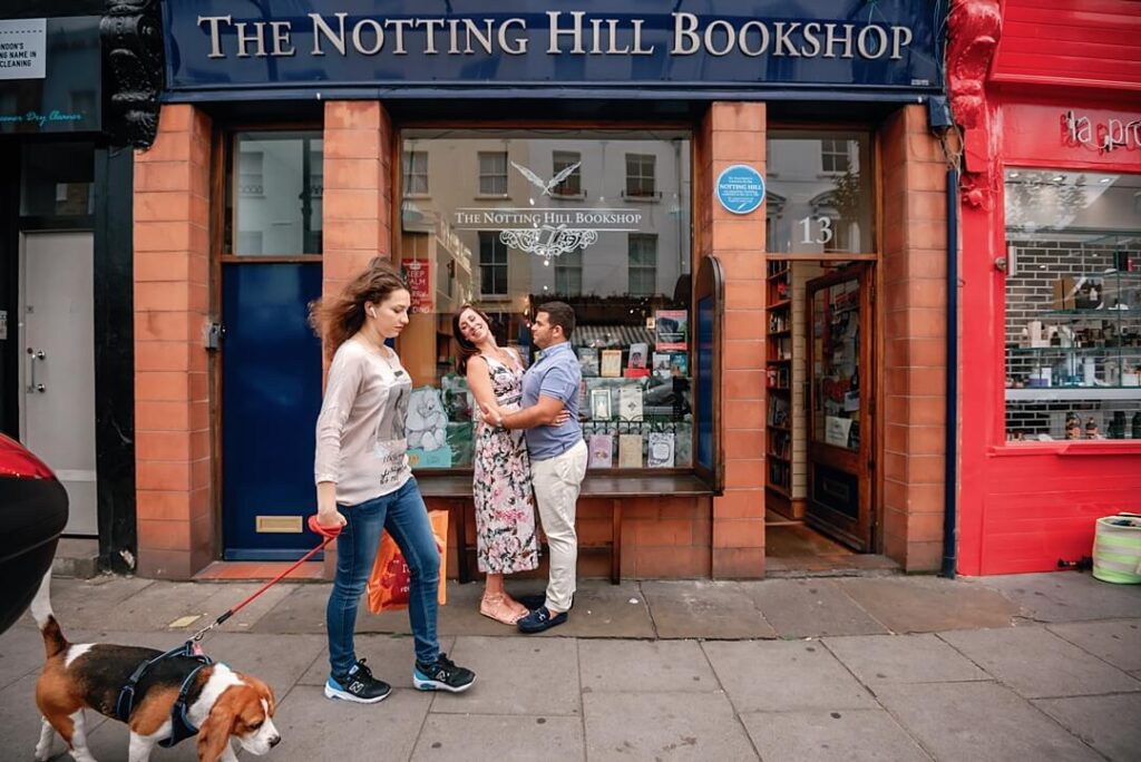 The Notting Hill Bookshop Engagement Photographs