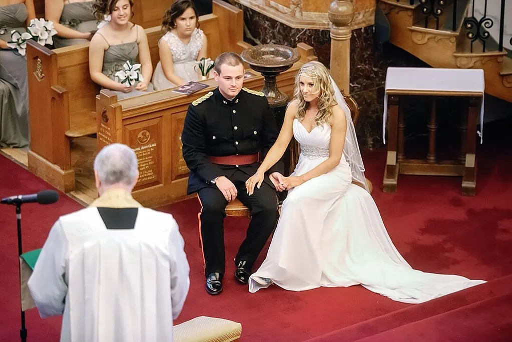 church wedding at Sandhurst Military