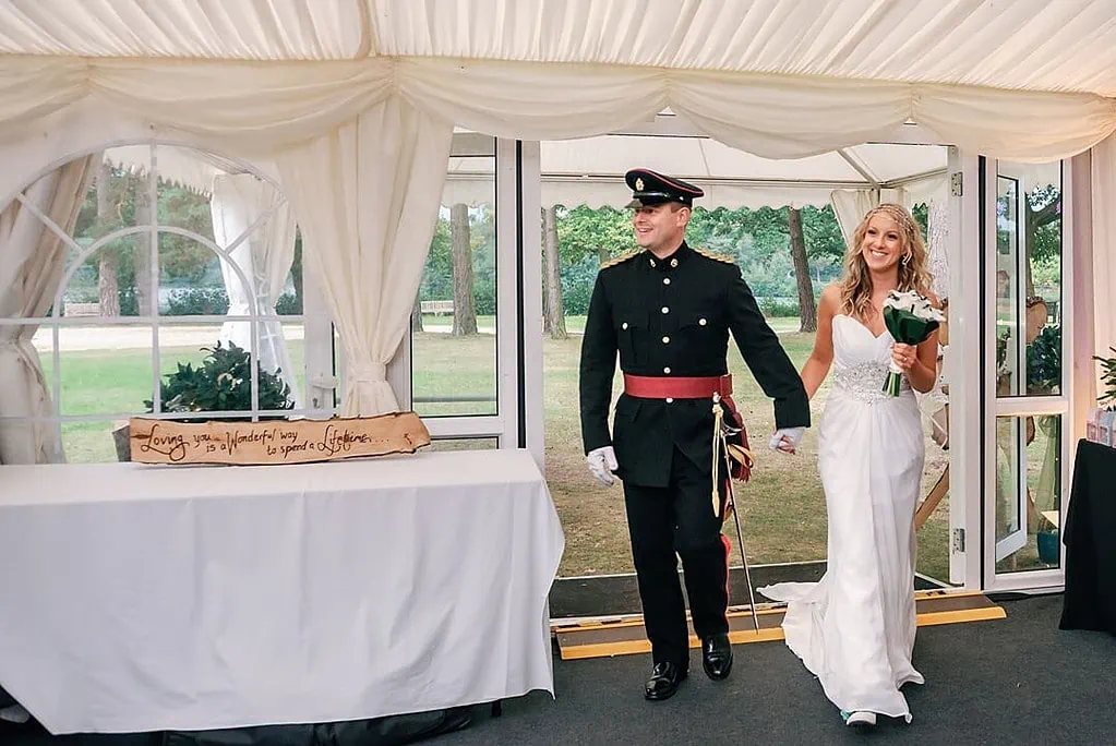 entering as a married couple at Sandhurst