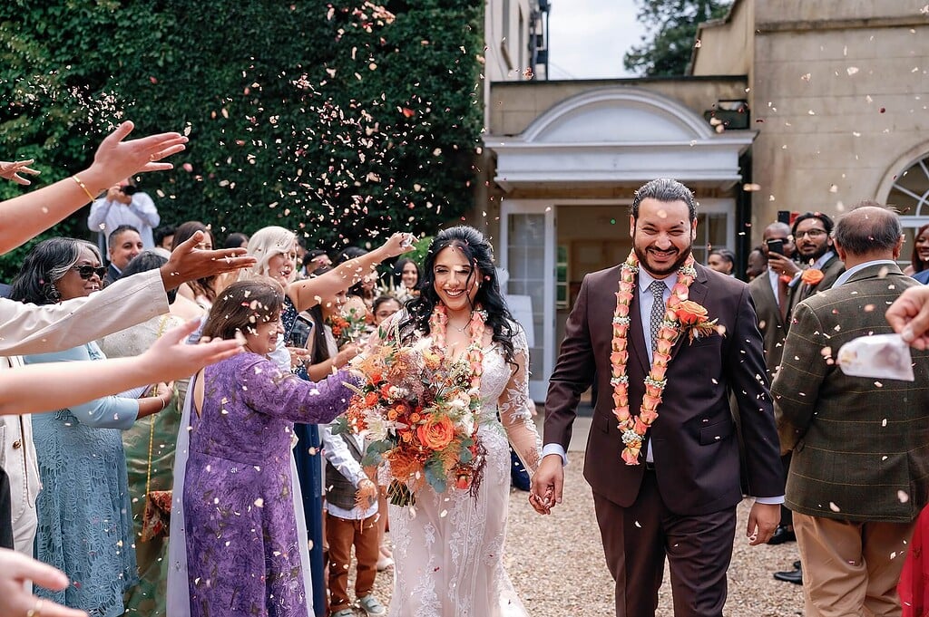 Confetti walk at Northbrook Park